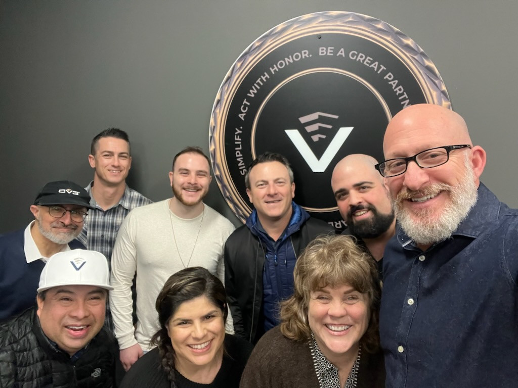 Expanding to more offices – here’s our team members in the Agoura Hills office in front of our CV3 coin wall!