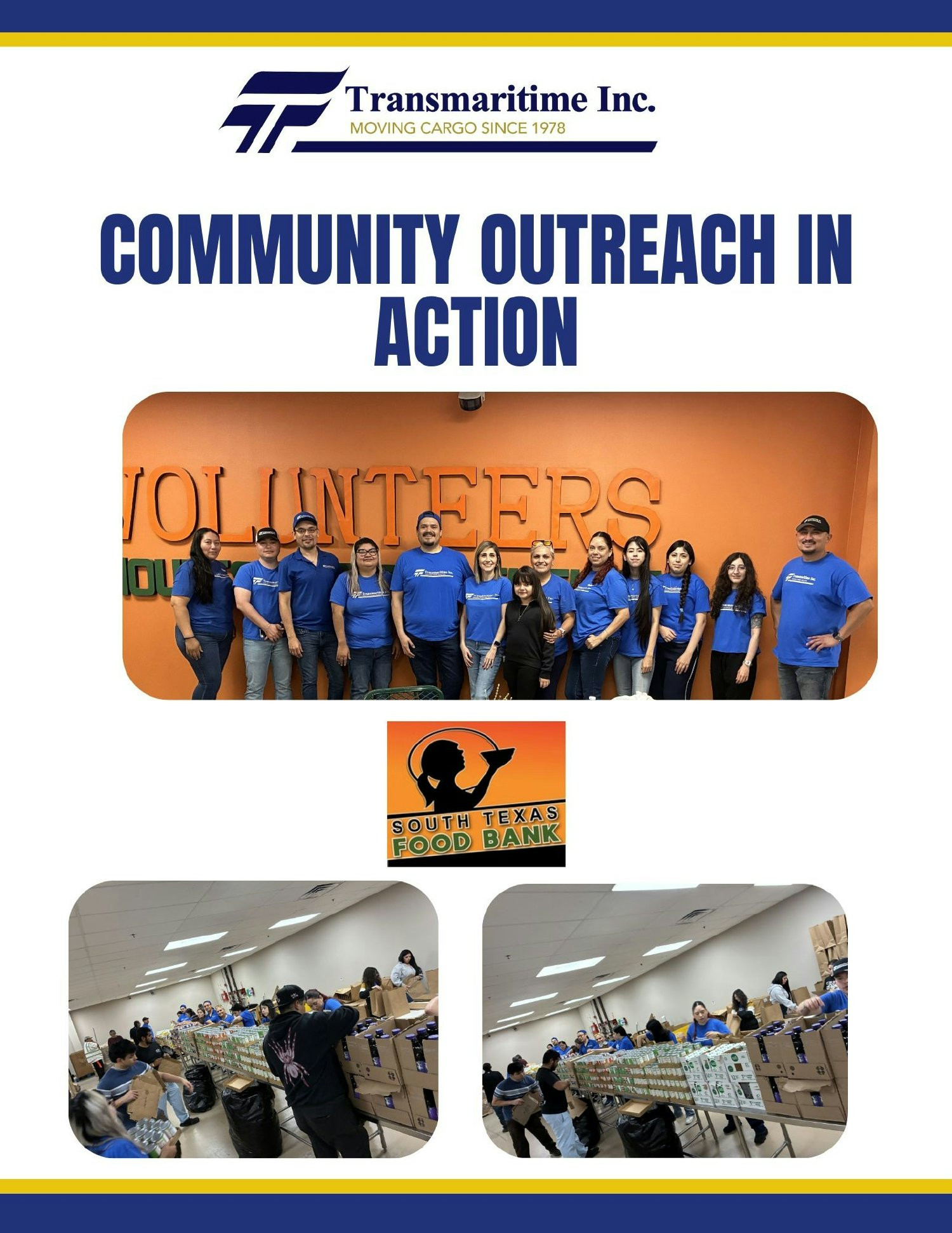 Transmaritime Inc Community Outreach Program - Volunteer activity May 2026