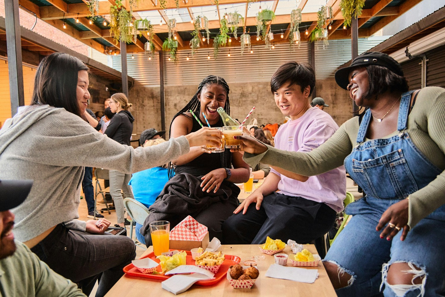 A group of Ava team members at one of our staff happy hour events. Cheers!