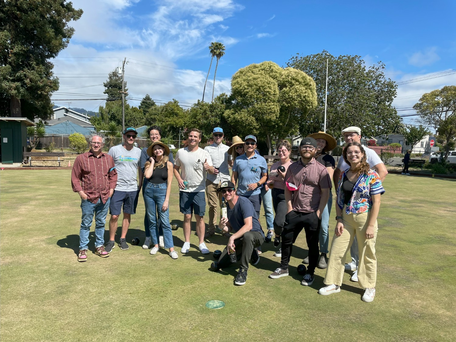 Ava staff lawn bowling event, winning team pictured