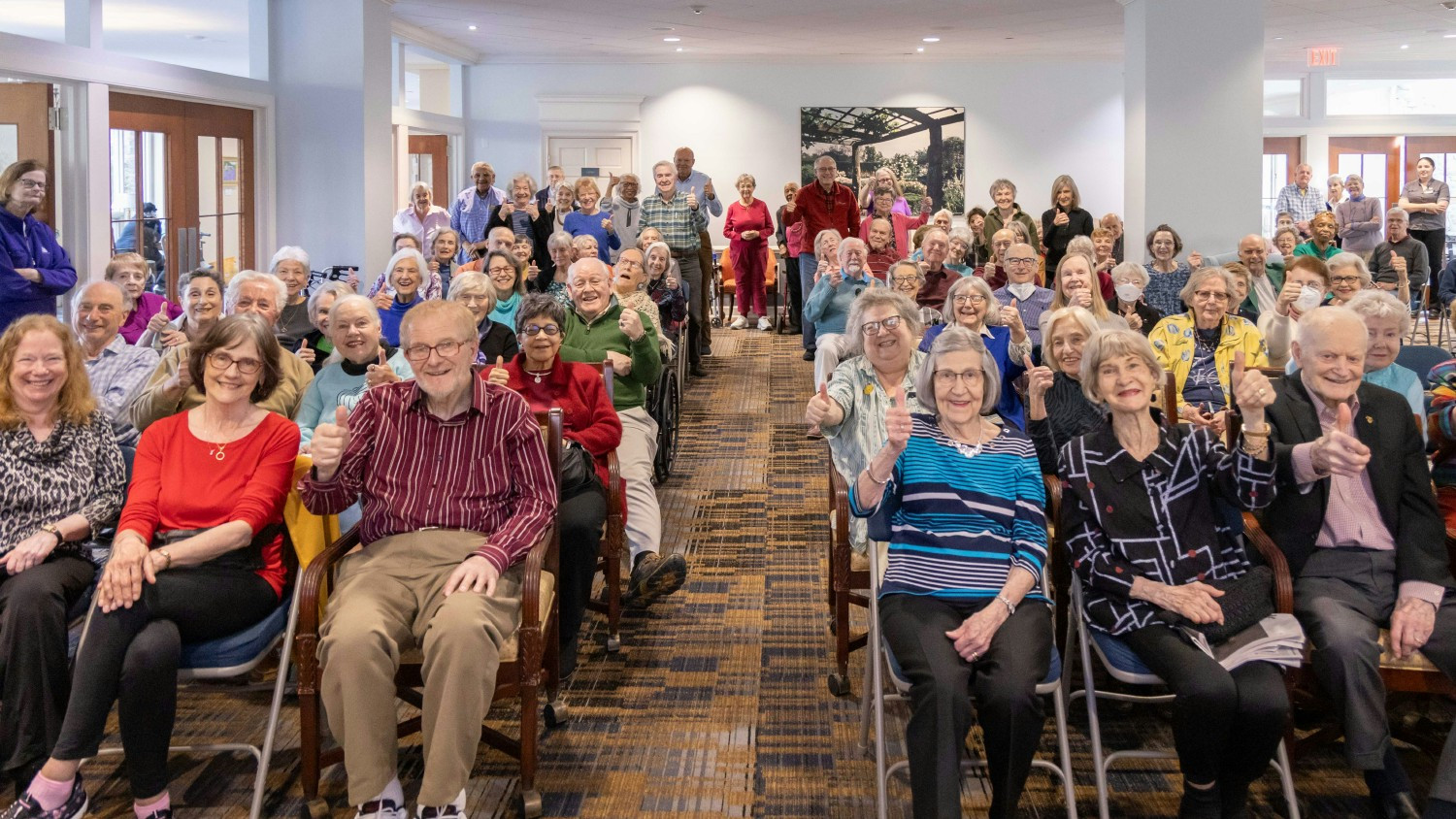 Residents attending town hall.