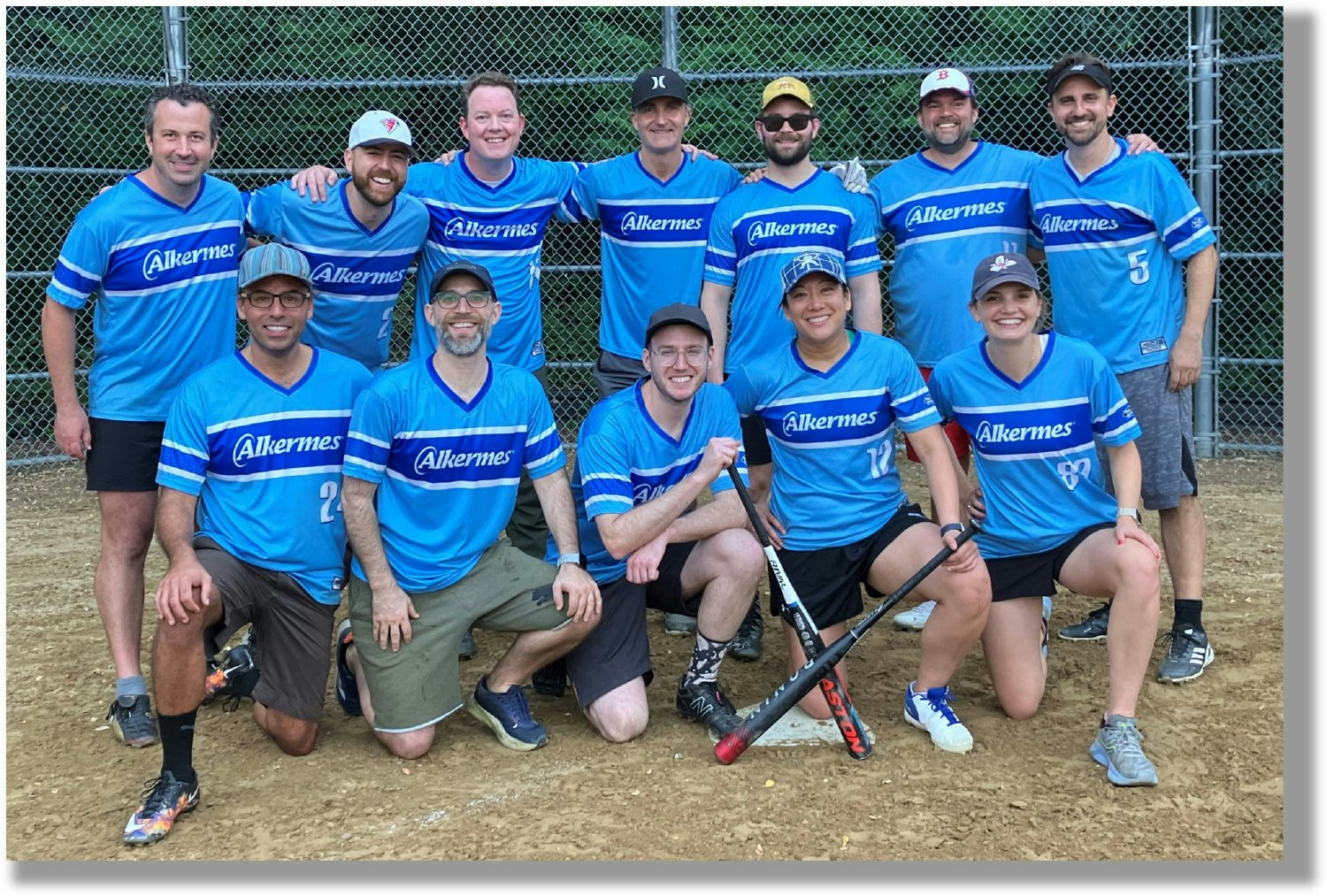Team Alkermes' employee-created softball team.