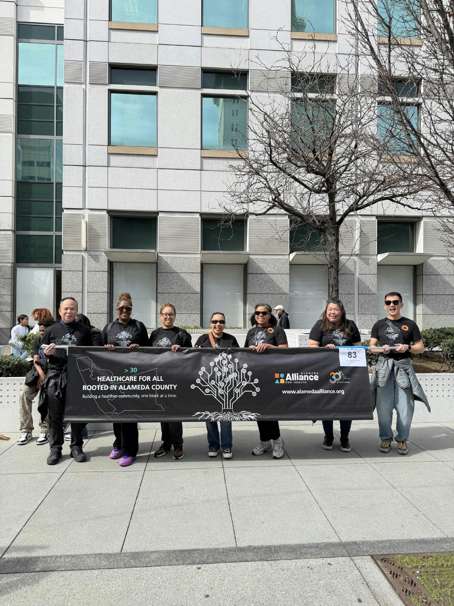 Our Chief Medical Officer (CMO) and outreach team letting everyone know we are rooting in Alameda County.