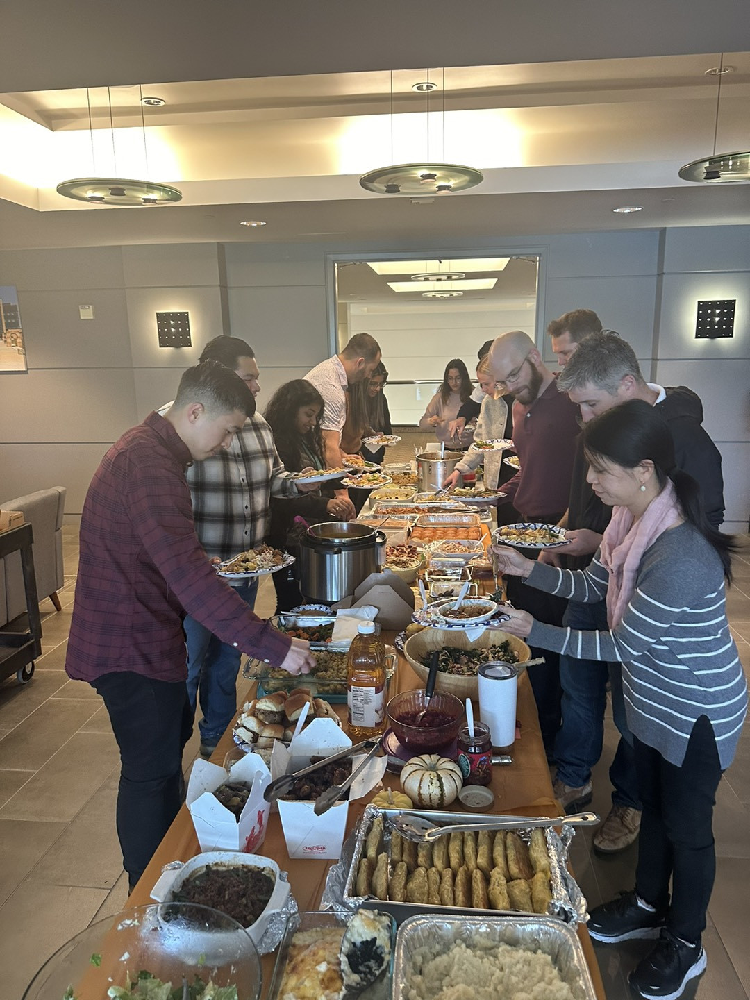 Great food, great company! Our team celebrates Friendsgiving with a homemade potluck.