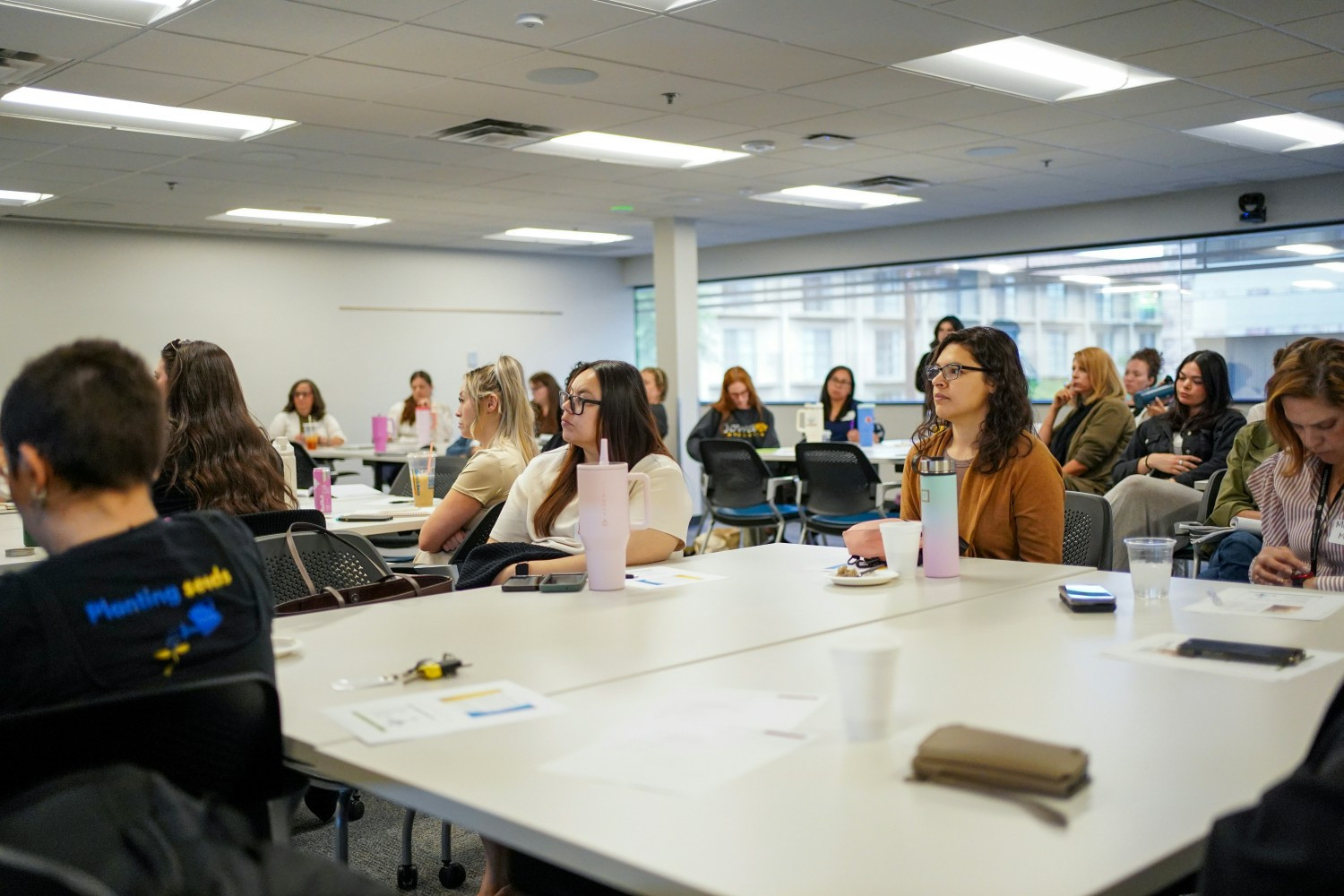 Employees in an SWHD professional development training.
