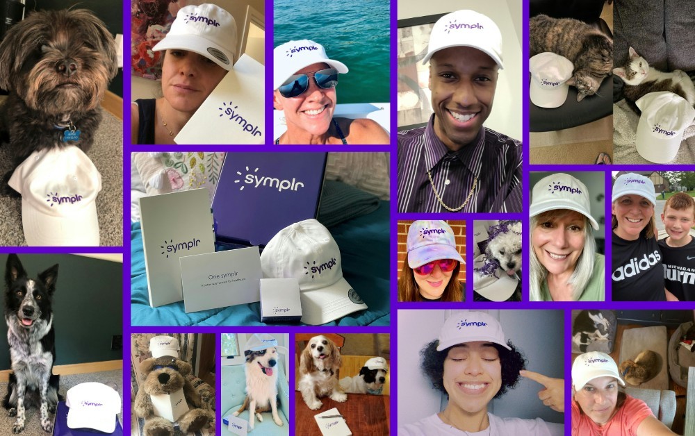 We love our purple here at symplr – check out this special swag collage.