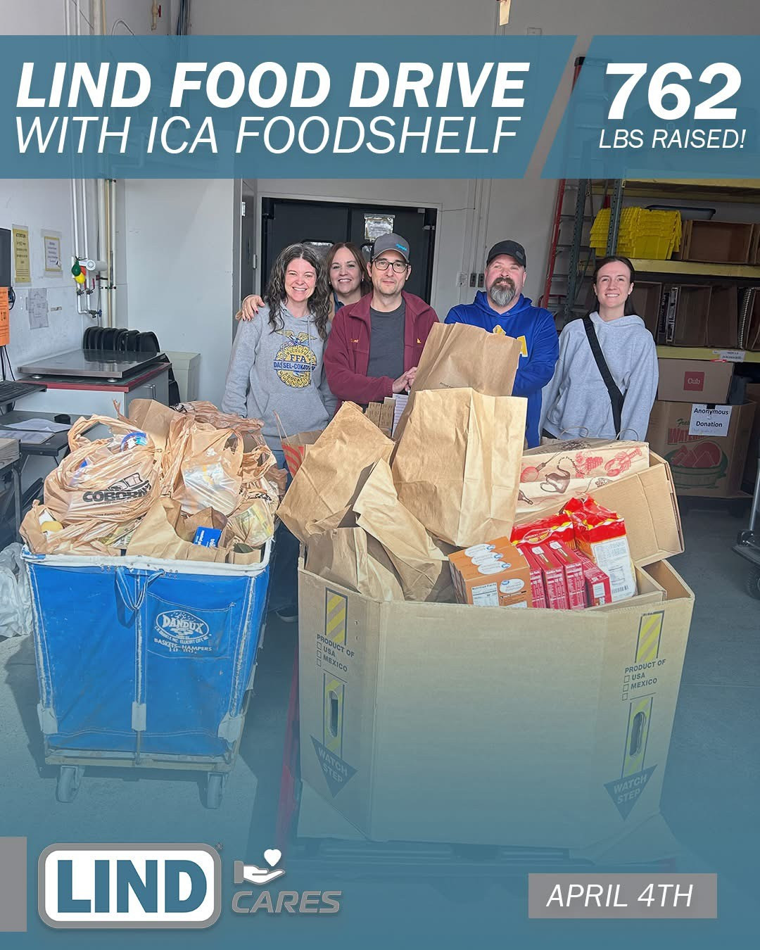 Food drive donation day.