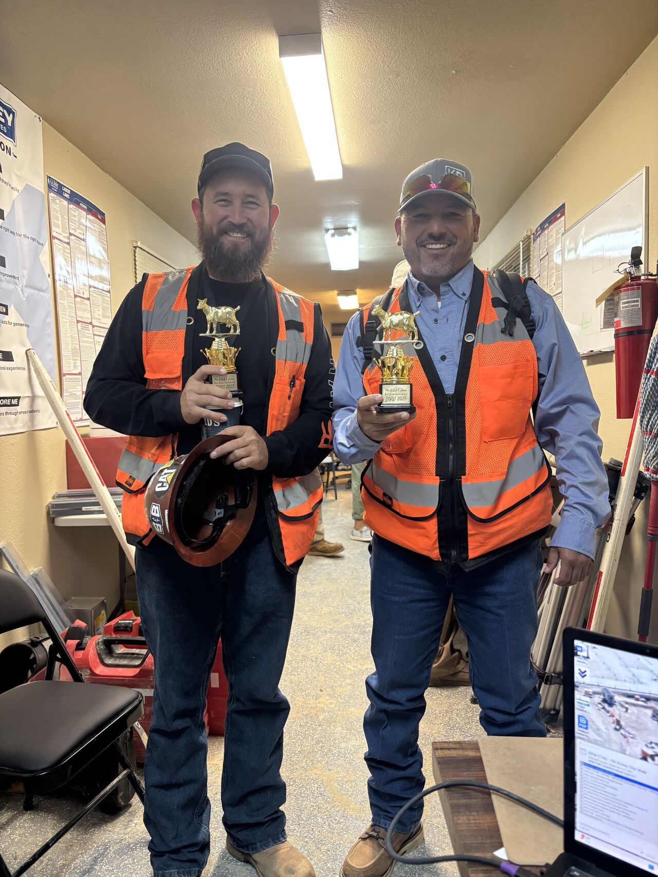 Hard work, great attitudes, and a little friendly competition - Fun team awards at our DFW Airport jobsite