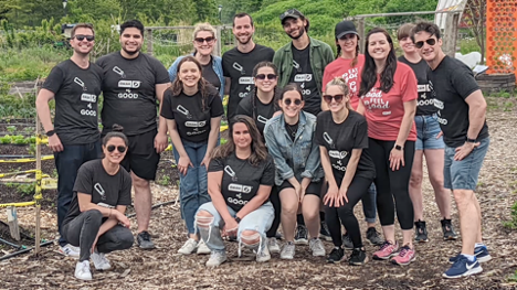 A team shot after giving back to the community we serve at the Billion Oyster Project in NYC.