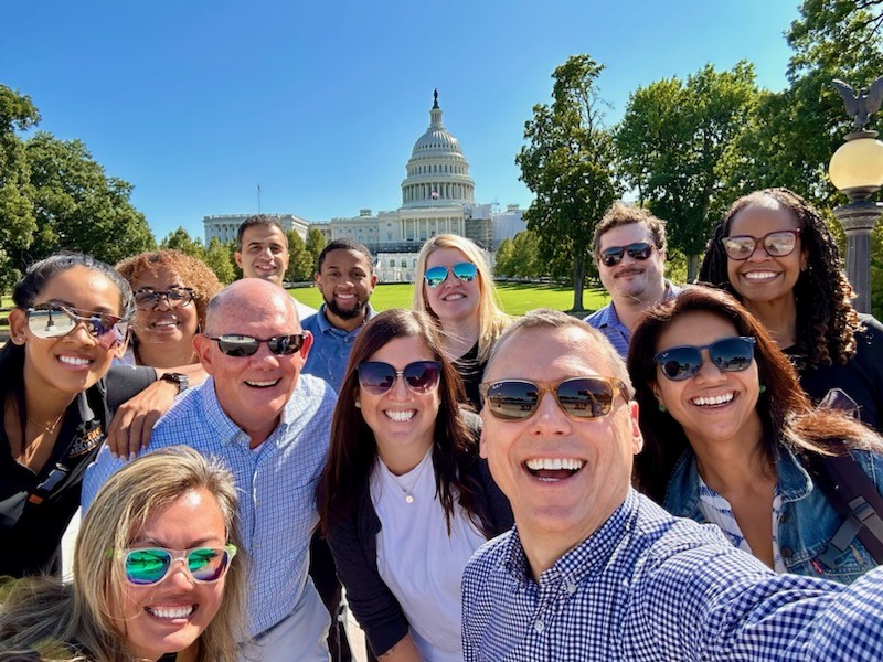 A team visit to Capitol Hill in preparation for an event made for an epic staff selfie. 