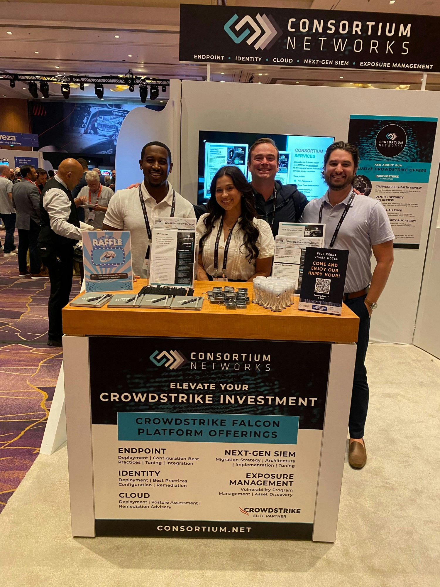 Consortium sales team at the booth during our partner event, FalCon, in Las Vegas.