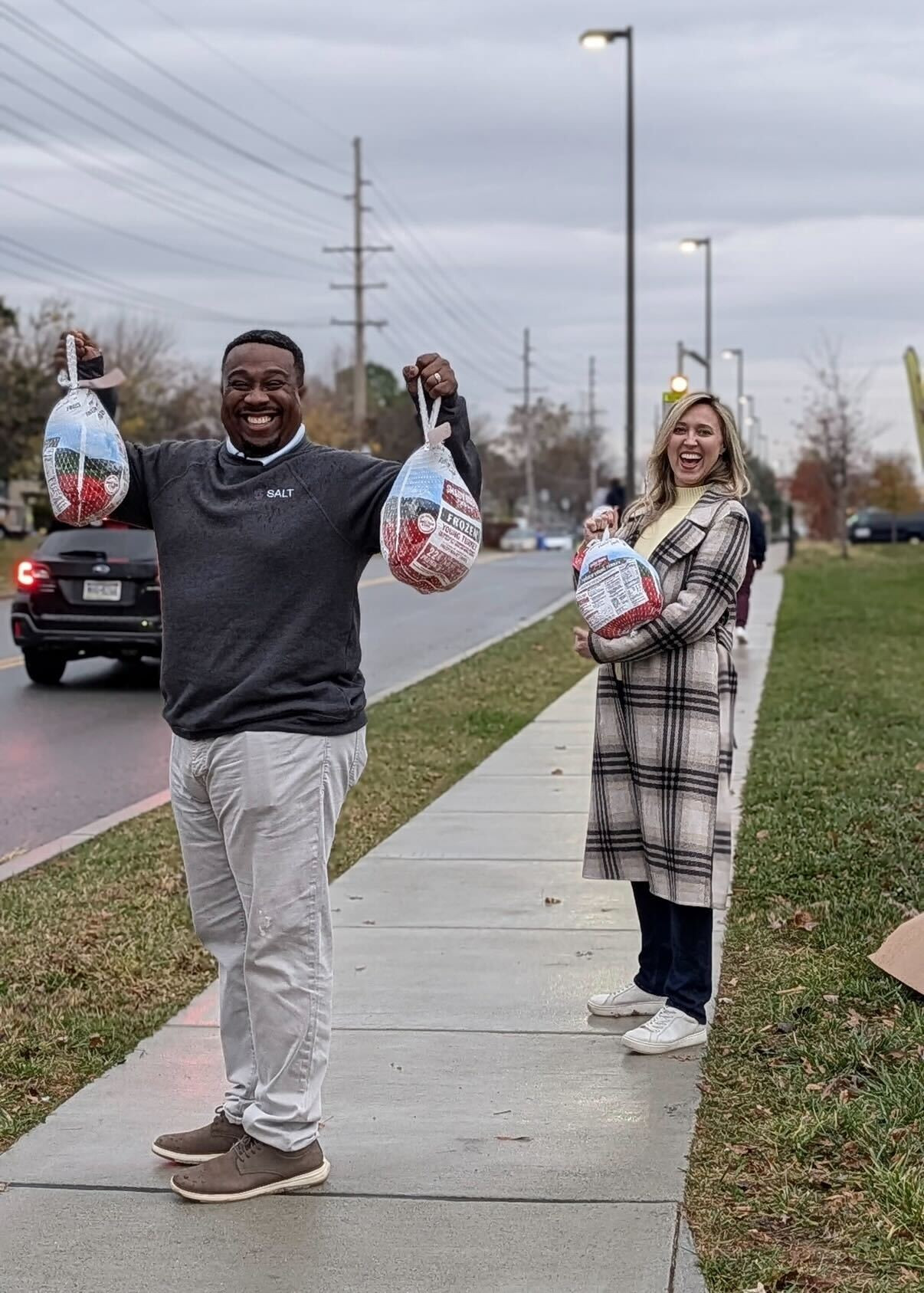 We gave 100 turkeys to families in need with RCCG New Covenant City Church with Tunde Oni-Daniel from OneMain Financial
