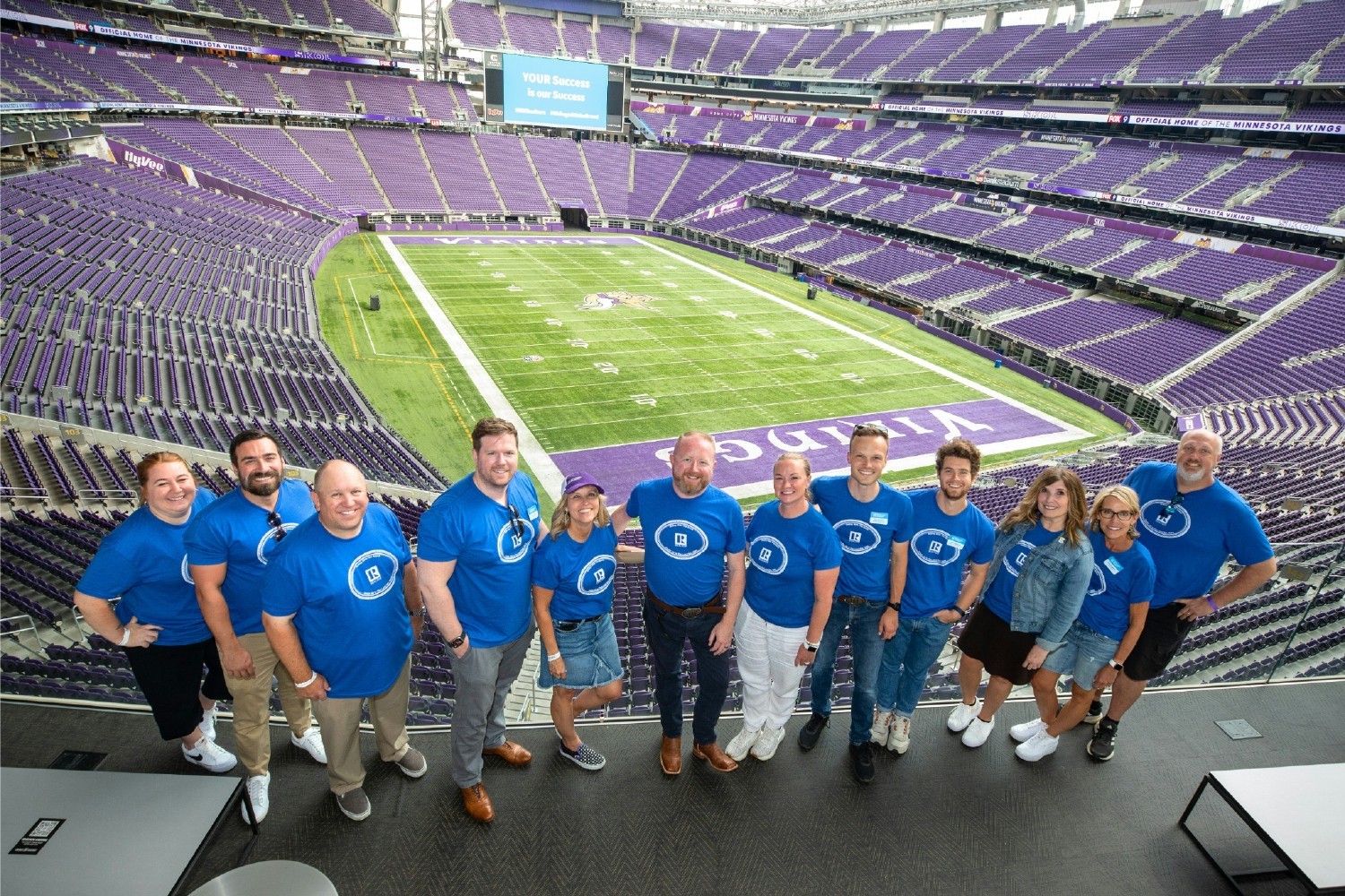 Staff at the conclusion of our 2023 Riding with the Brand event, held at U.S. Bank Stadium—home of the Minnesota Vikings