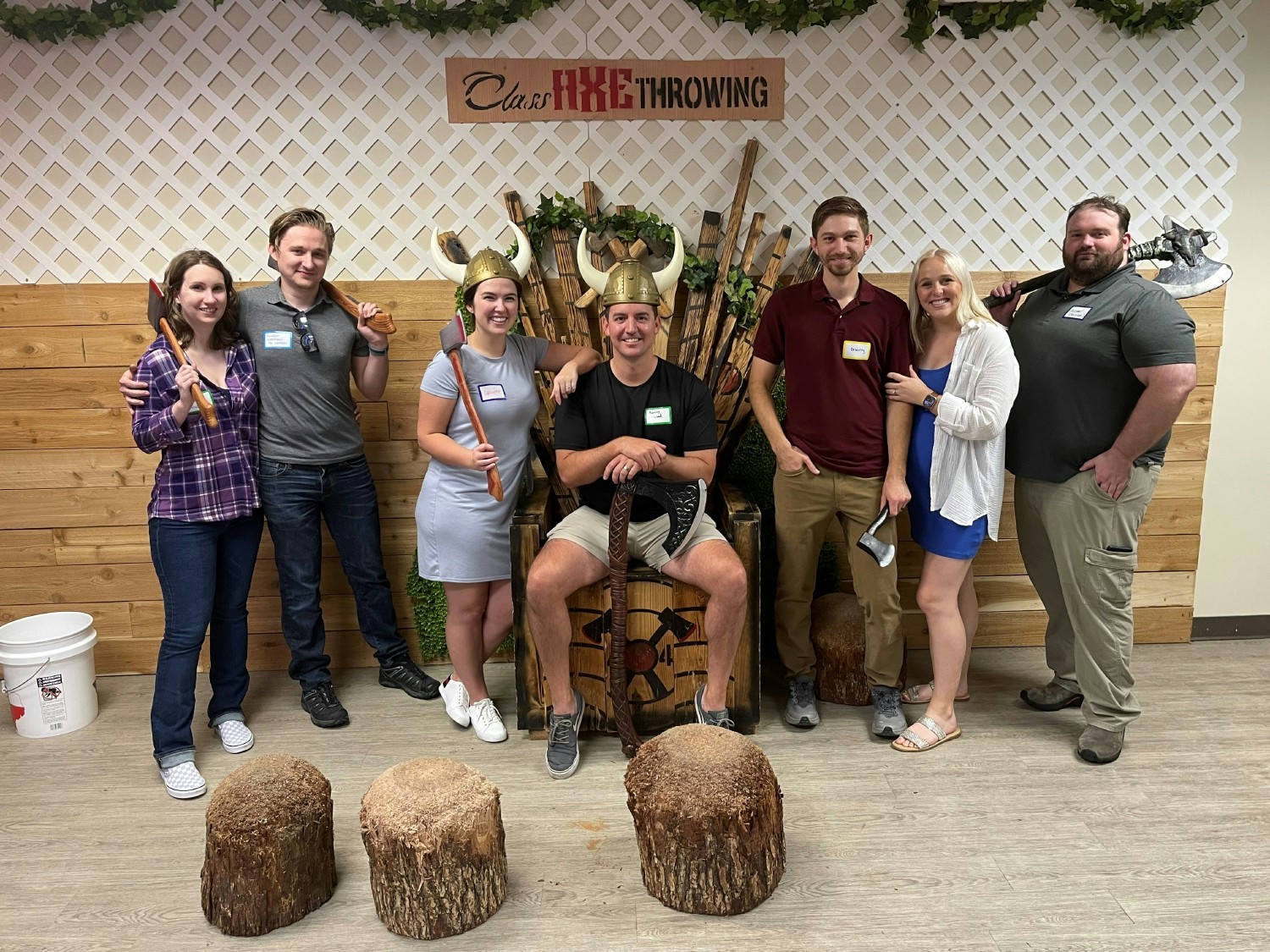 Our Dallas Team enjoyed a night of axe throwing together. Families were encouraged to join in on the fun. 