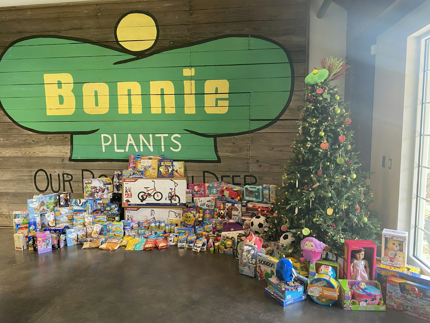 Supporting the Toys for Tots annual toy drive. 