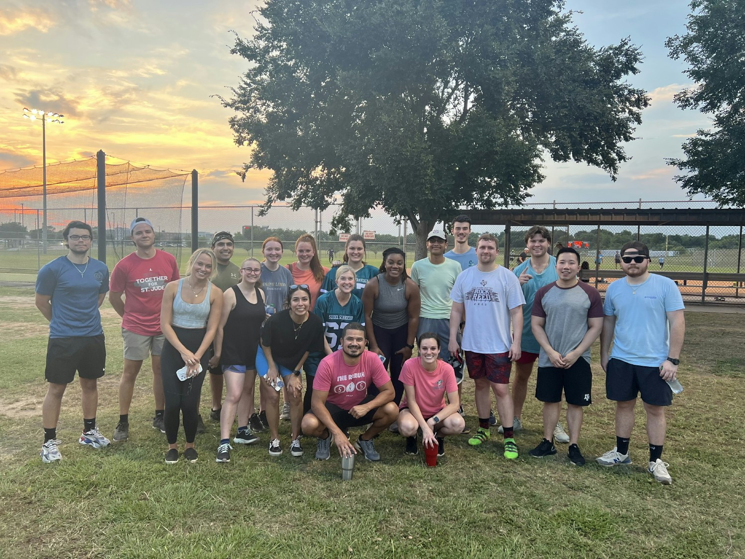 Associates form a kickball team in the community league each year.
