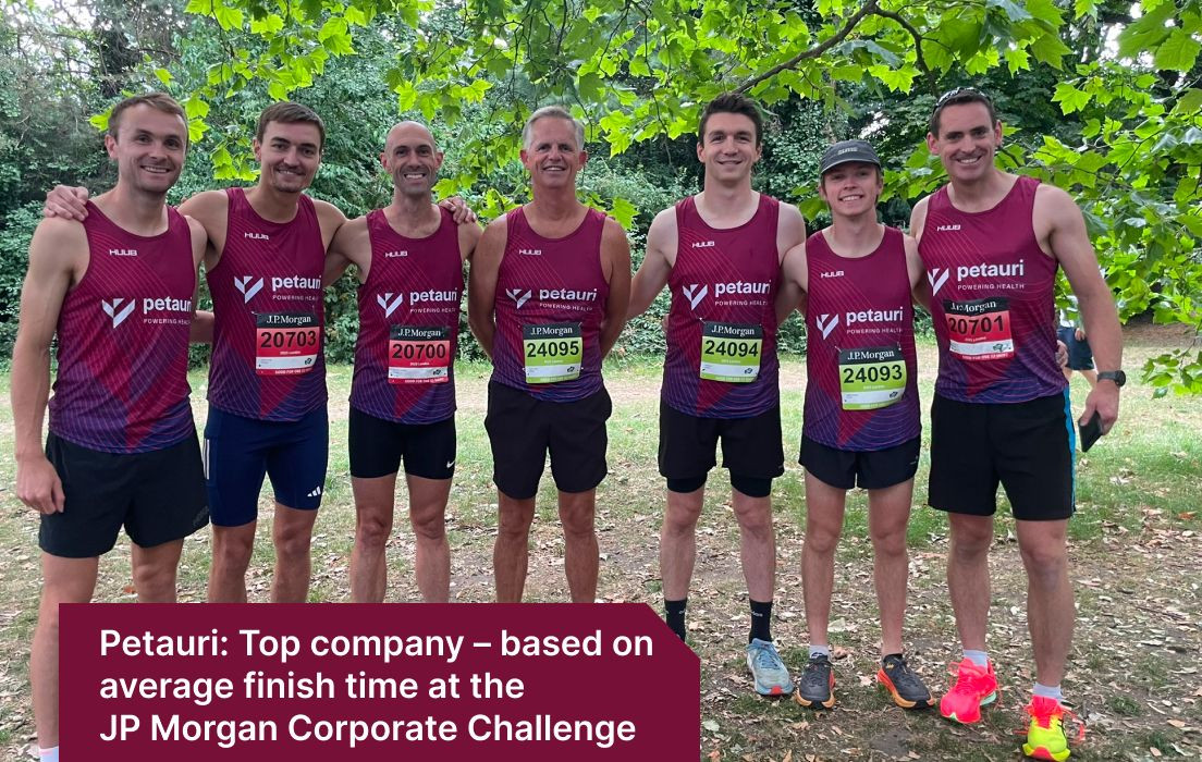 Petauri ranked top company at the JP Morgan Corporate Challenge based on average finish time