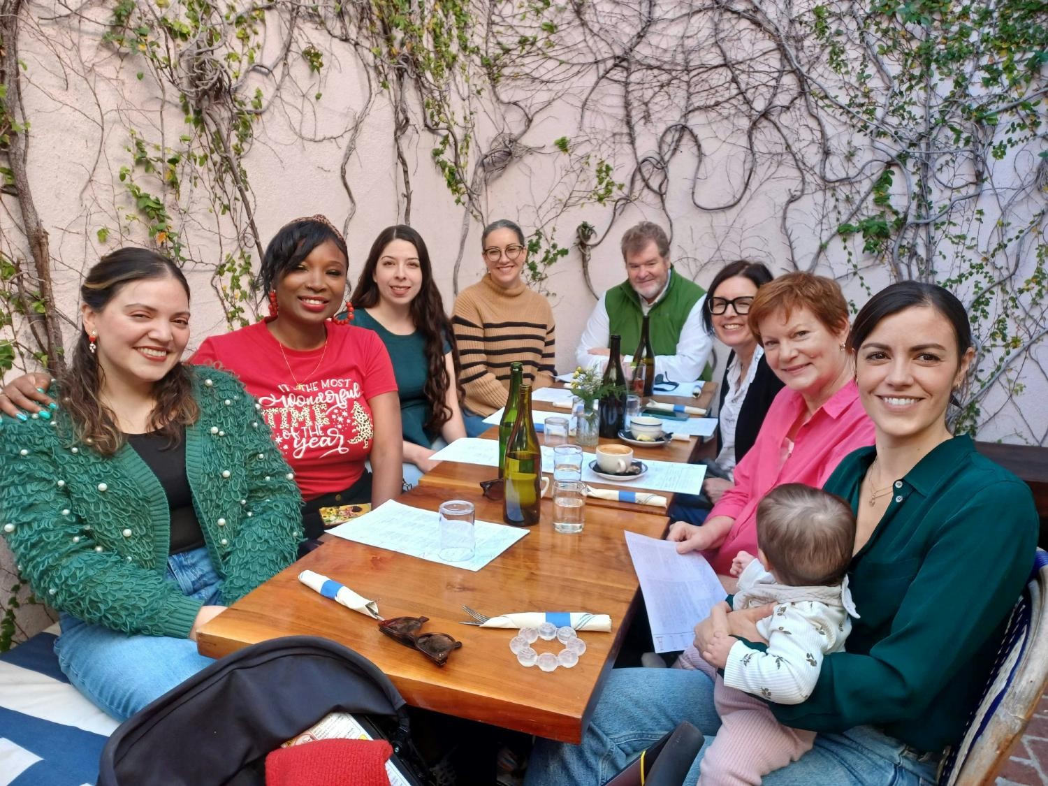 Our Santa Monica clinic team gathers for lunch to get to know each other better.