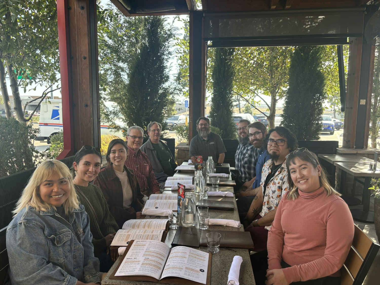 Aspen's Upland team celebrate the holidays at a local restaurant. 