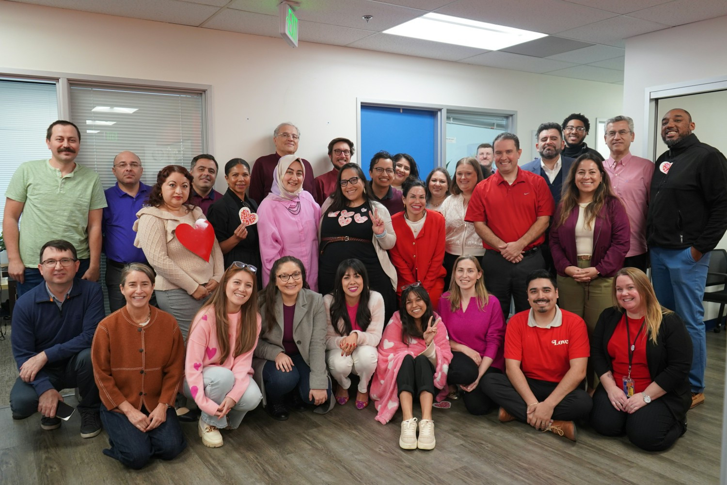 Home office team shares the love and joy of community during our Valentine’s Day celebration.