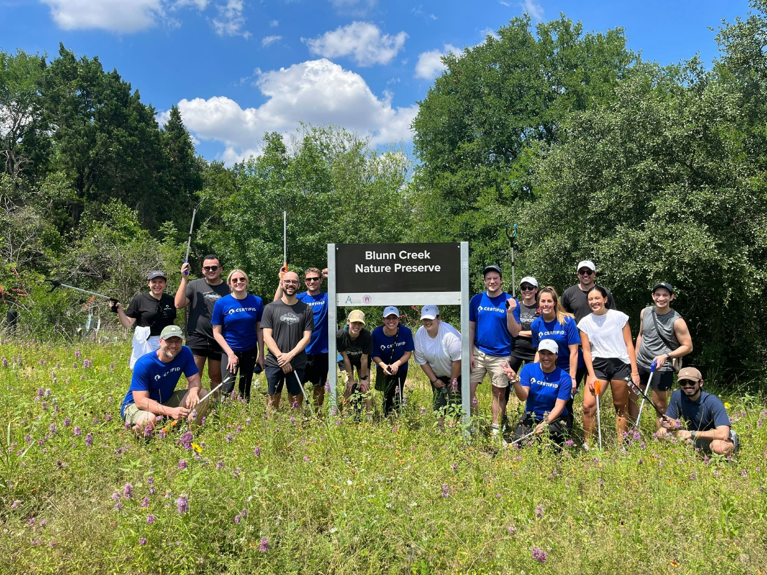 Volunteer Day. The Austin crew headed over to Blunn Creek Nature Preserve for some trail cleanup.