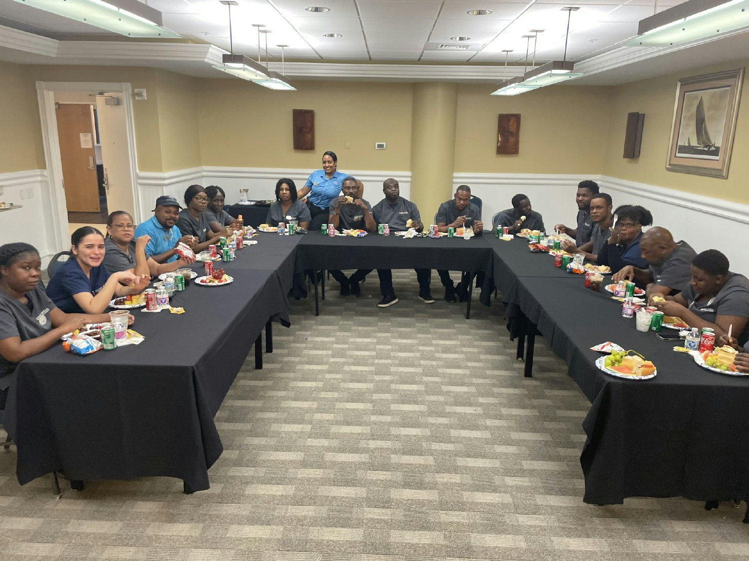 Our Housekeeping team taking time to relax and enjoy a delicious lunch during Housekeeping Appreciation week.