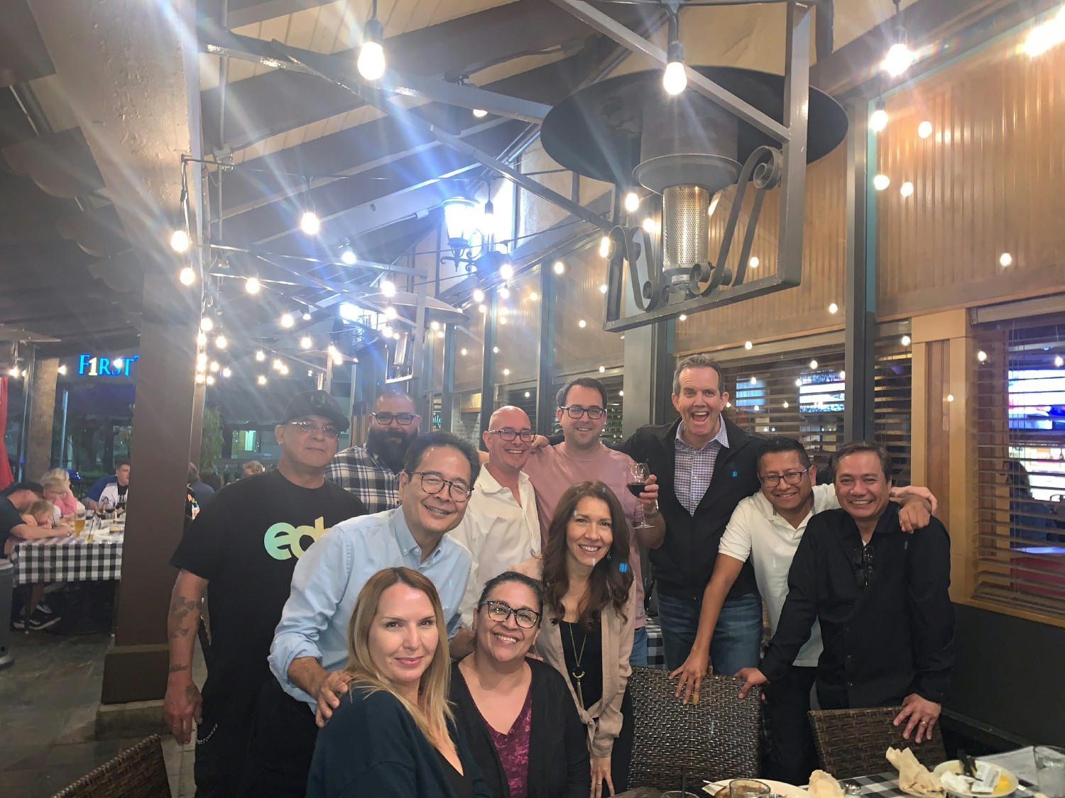 Densitron Team Dinner with our CEO from the UK