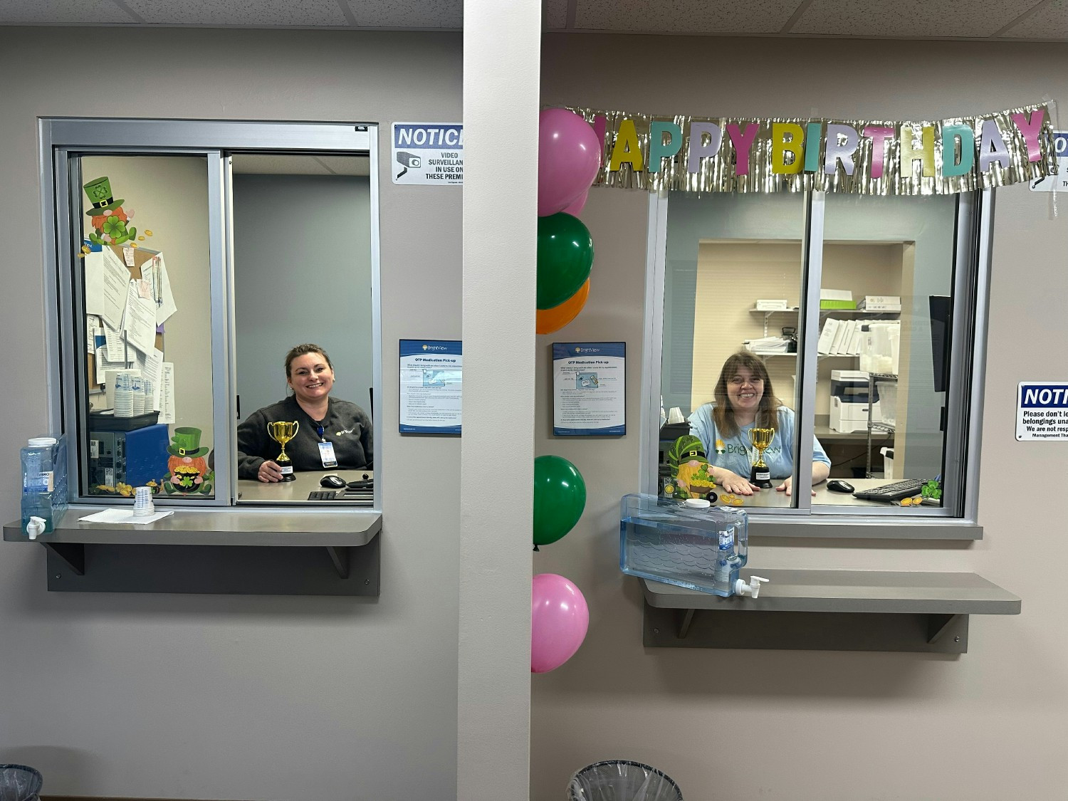 Recognizing two outstanding nurses for keeping things rolling!