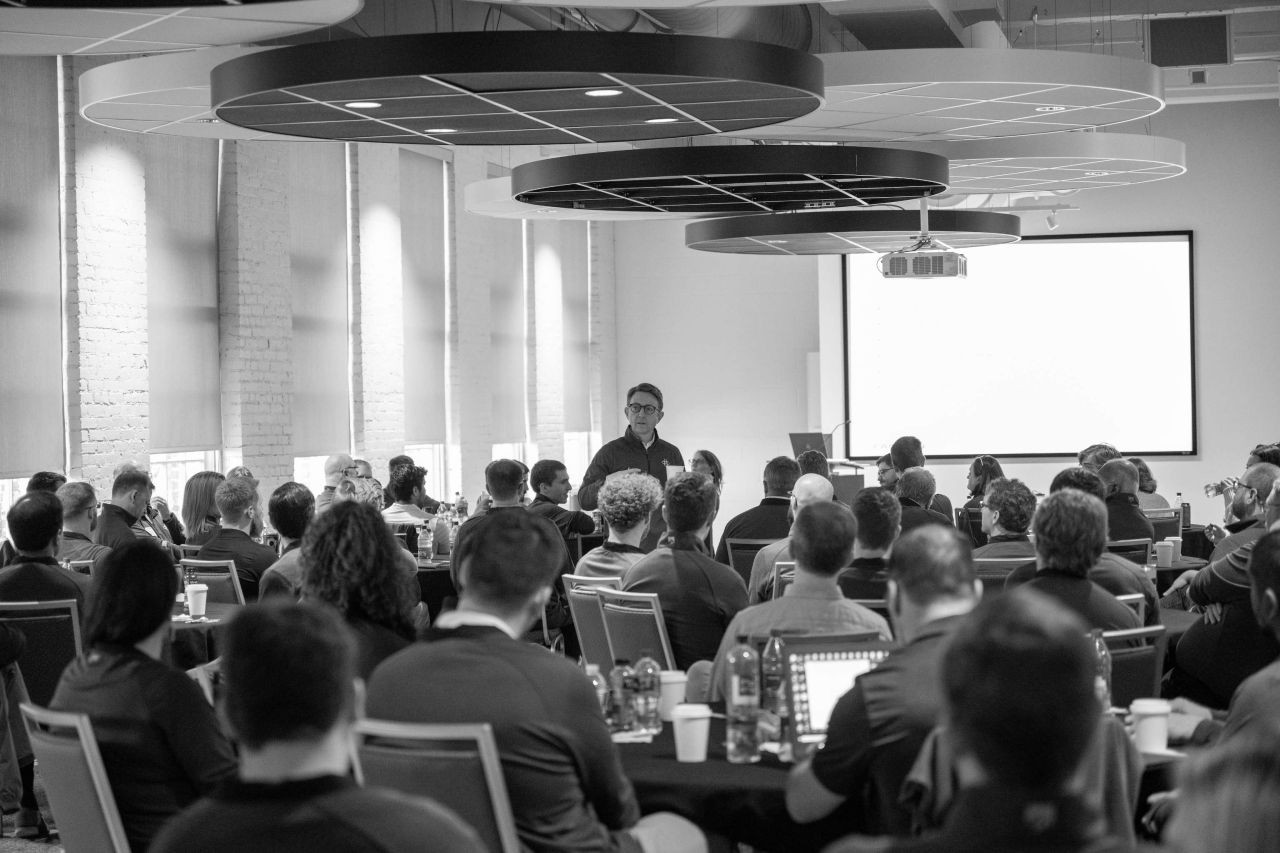 CEO presenting to all employees 2024