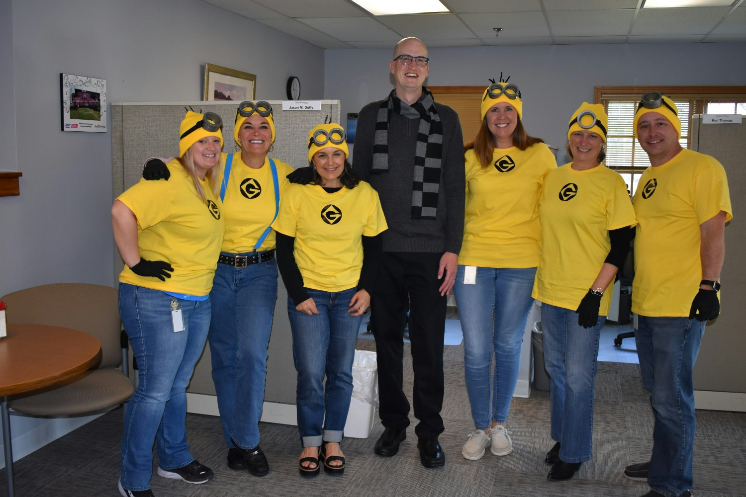 Employees dressed up for Halloween as 