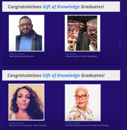 We offer the Gift of Knowledge to employees and their families at a free or greatly reduced rate. Here are a few grads!