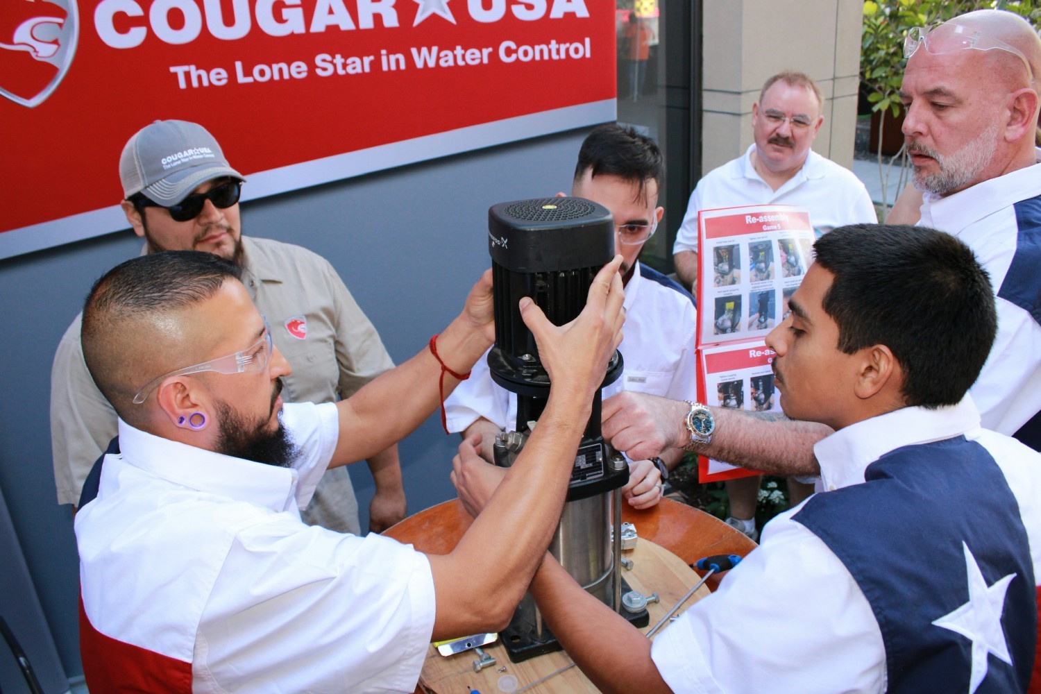 Demonstrating our teamwork, talent, and expertise, our team of engineers collaborate to assemble critical equipment.