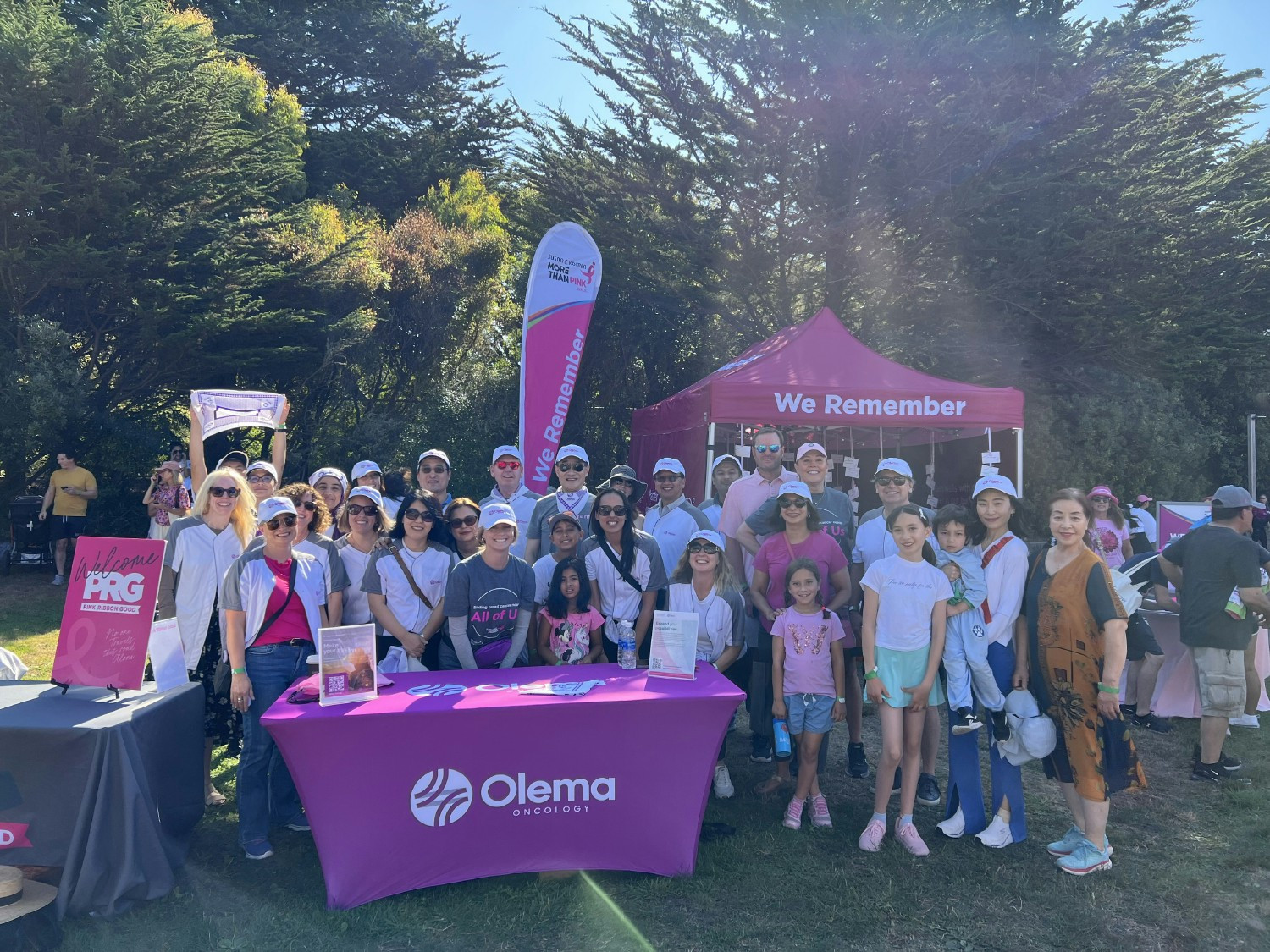 Our Purpose is Powerful: Team Olema supports the breast cancer community at the More Than Pink Walk in San Francisco.