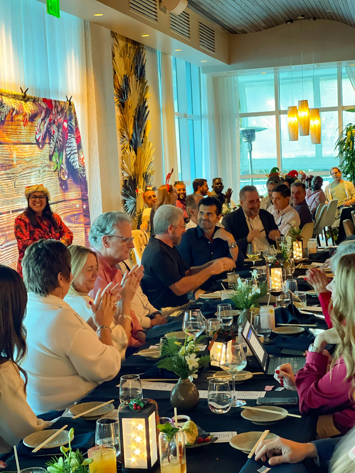 Employees and Brokers joined us at Takato Restaurant on Fort Lauderdale Beach for an annual Holiday Party December 2023.