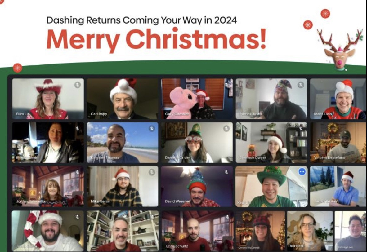 Our entire Returned.com team celebrating Christmas!