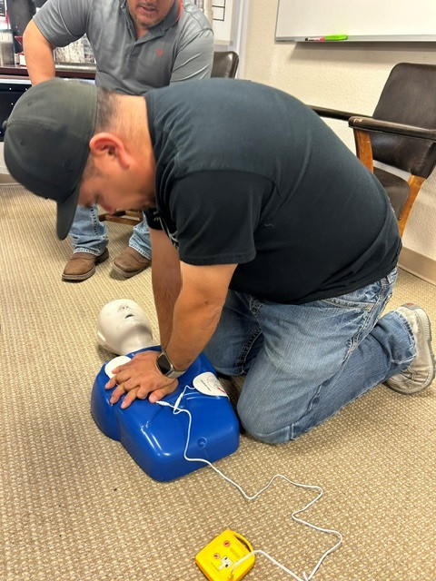 Team members take part in First Aid and CPR training to strengthen safety and preparedness.
