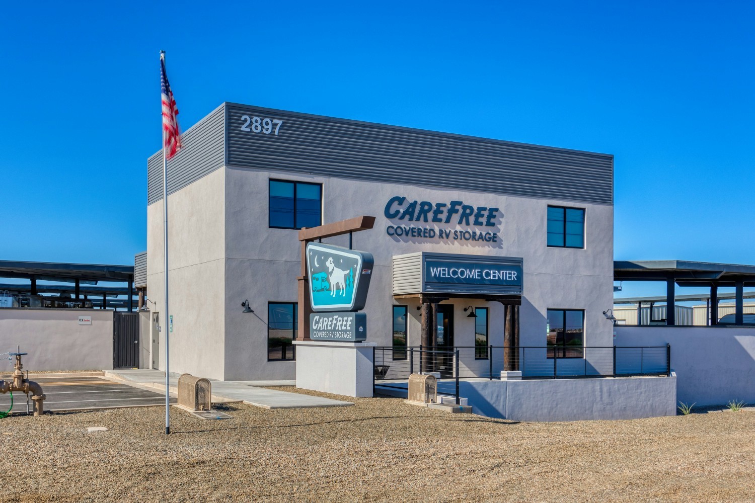 The Welcome Center at our property near Queen Creek, Arizona.