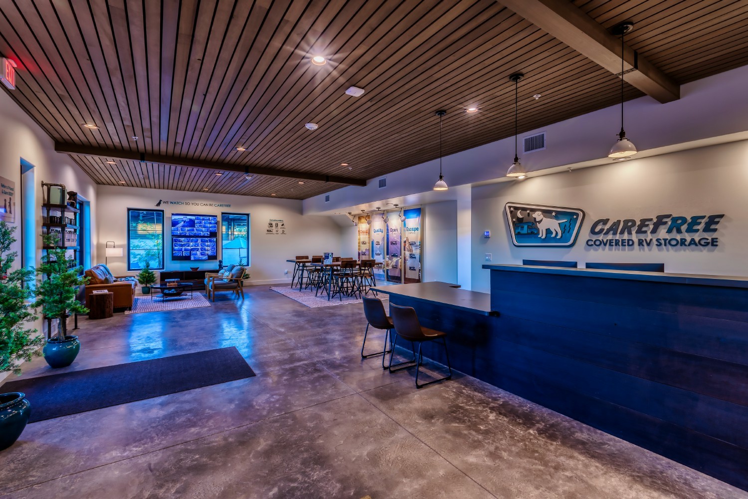 Our on-site team members work in a beautiful Welcome Center with space for customers to visit.