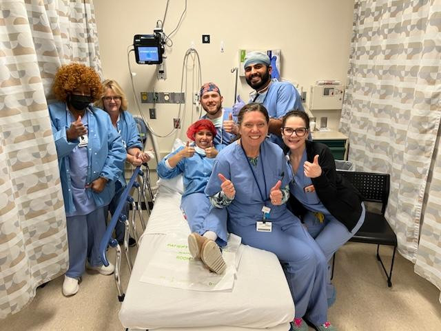 Team work makes the dream work with the AMS team at McLaren Oakland hospital! Thumbs-up all around!