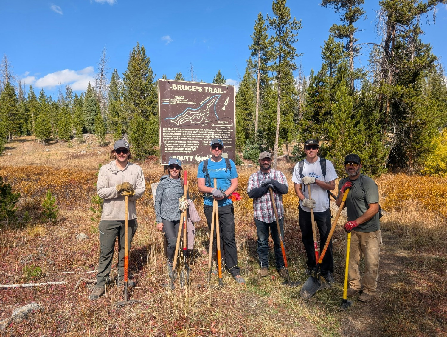 Building community, one trail at a time—Steamboat team volunteered with Routt County Riders on Rabbit Ears Pass.
