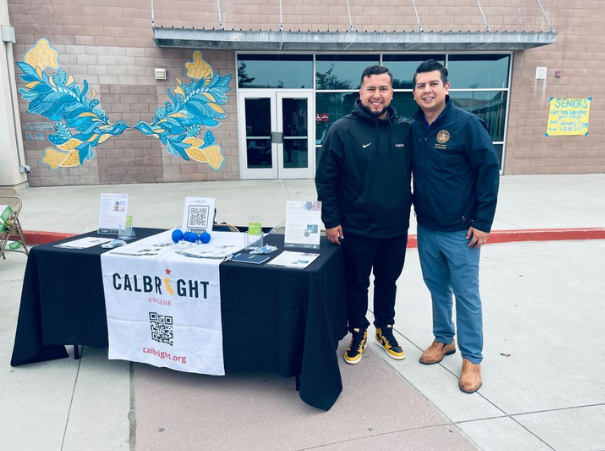 Outreach Coordinator Raul Sarabia spreading the Calbright love at an event with California Assemblymember David Alvarez.