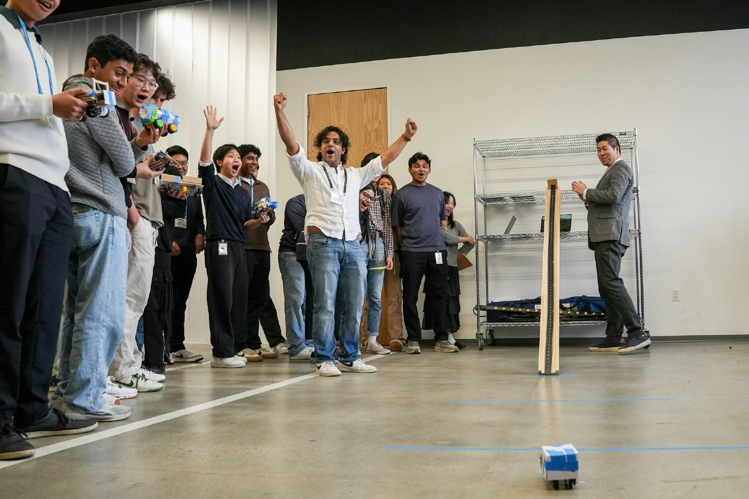 Incoming new grads, everyday materials, one challenge: build the fastest car. A hands-on preview of how we work.