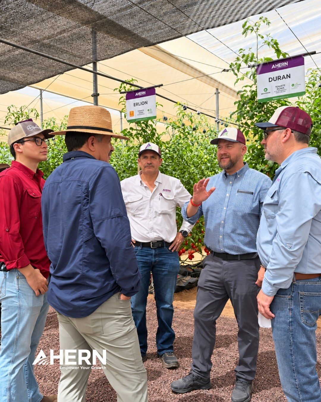 Ahern’s CEO networking with agricultural leaders and partners at an industry event in San Quintín.