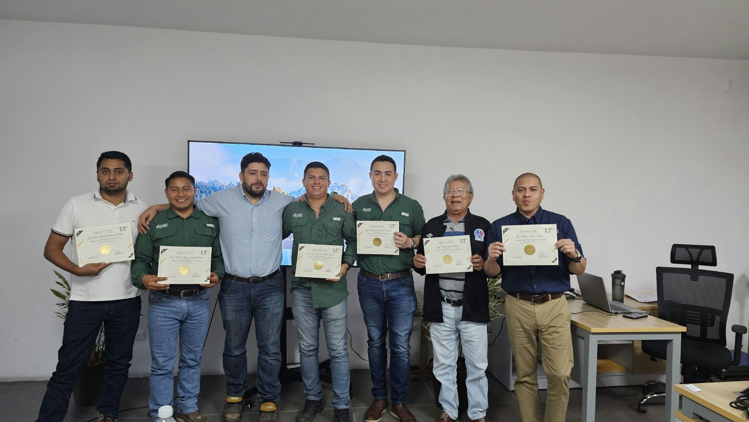 Central America team members recognized for earning their professional certifications.