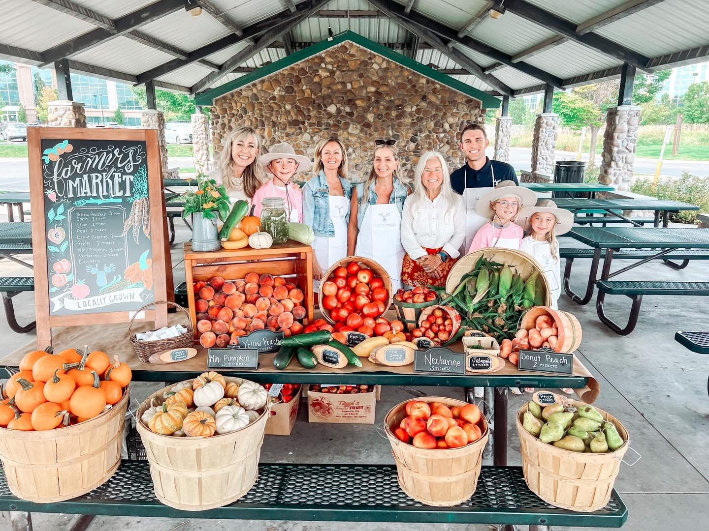 Welcoming families back for the start of the school year with a special farmers market.