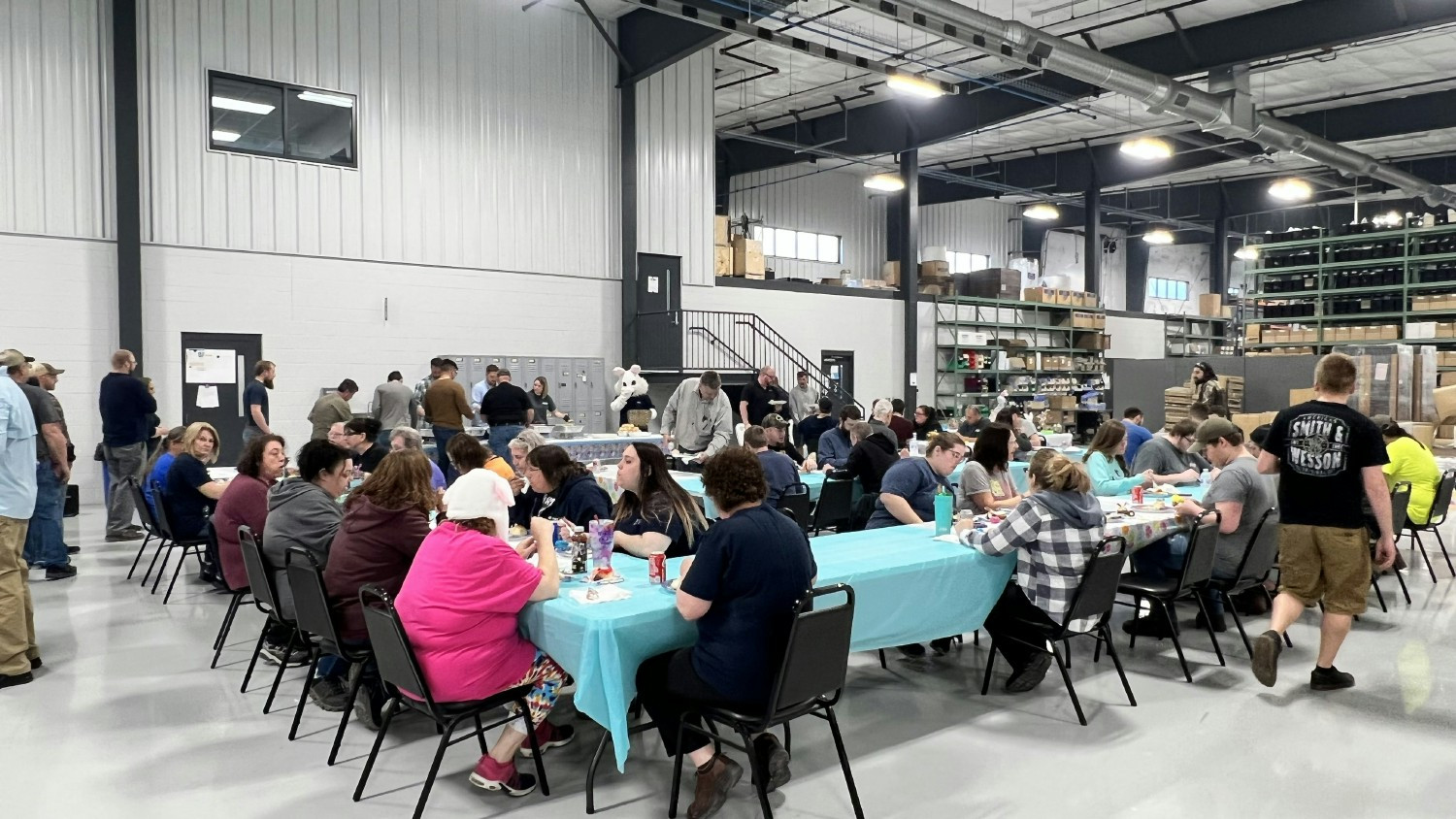 One of our monthly celebrations at our facility where all employees enjoy good food, camaraderie and fun activities. 