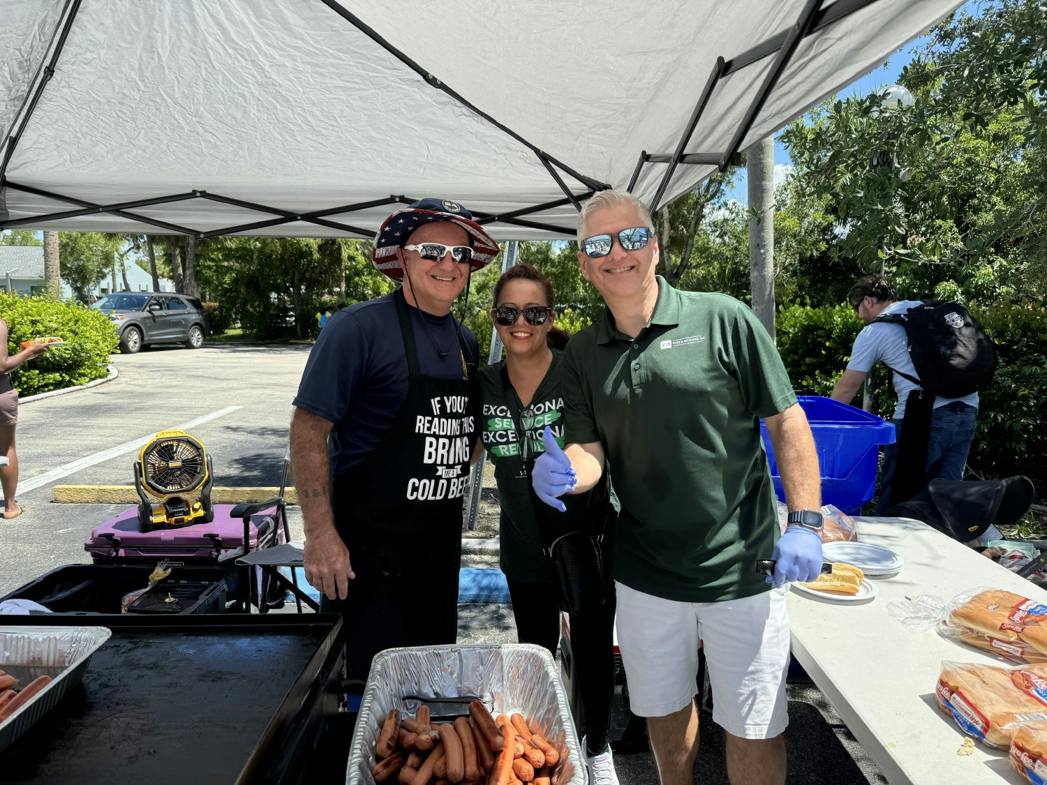 BBQ at our Back 2 School Backpack Drive Event