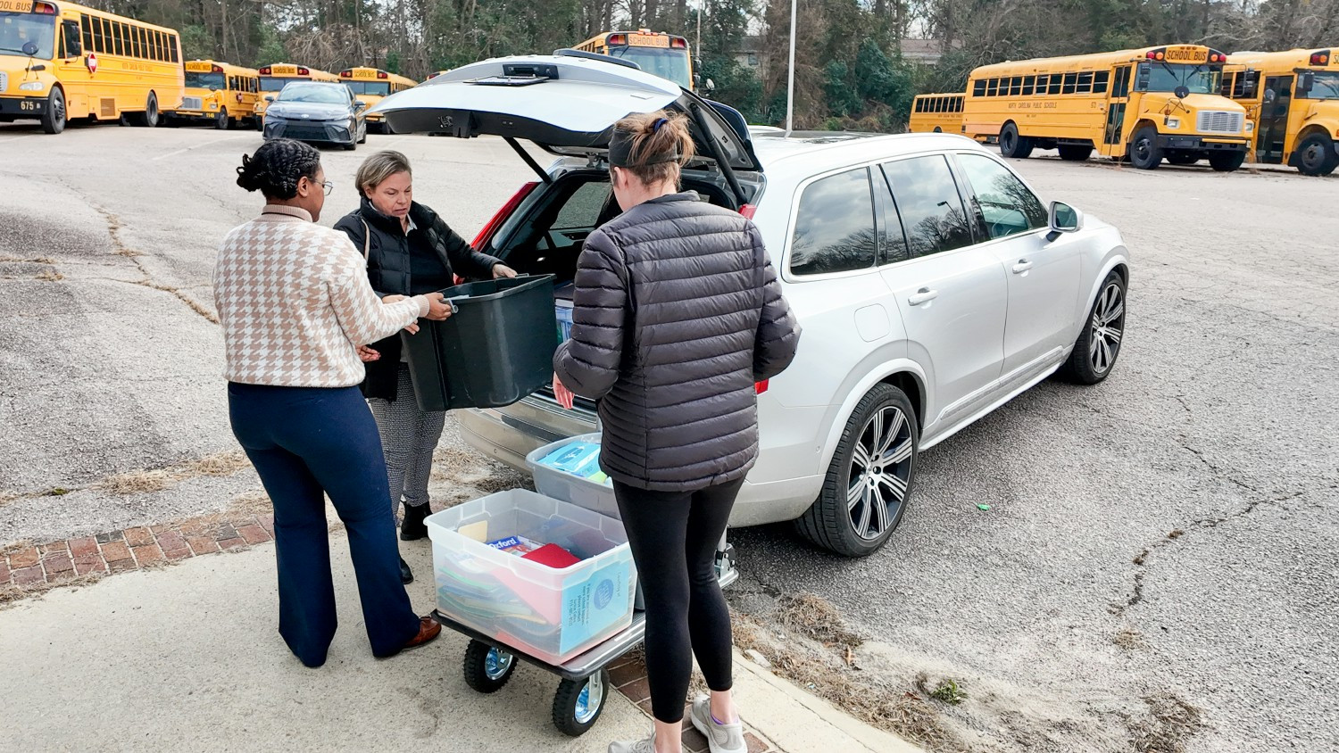 To help schools, the lottery held a school supply drive to provide teachers with the tools they need in the classroom. 