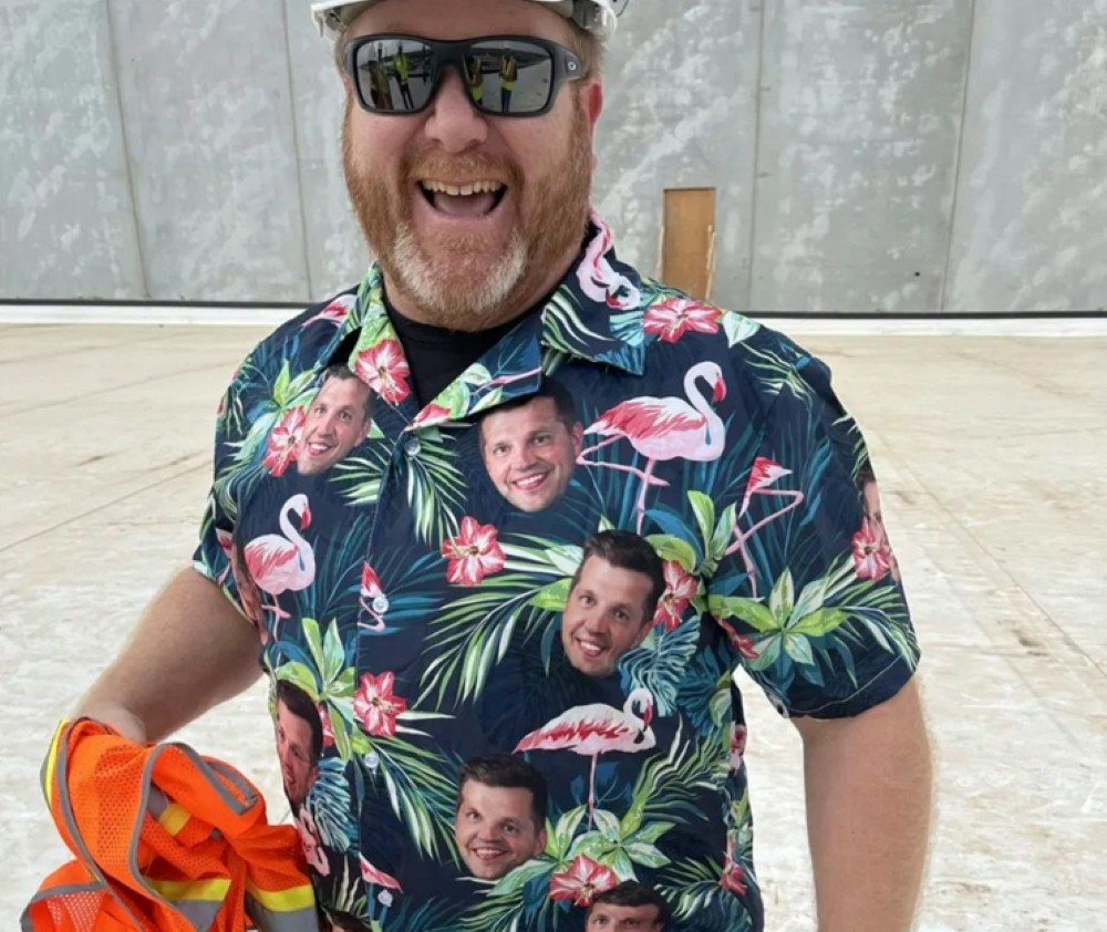 A great moment with James, one of our longtime team members, showing that hard work and having fun can go hand in hand.