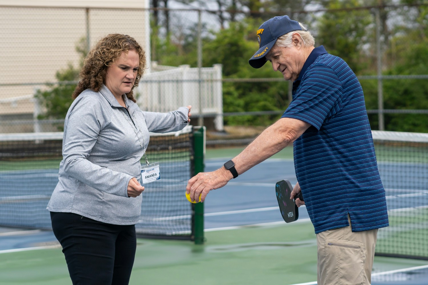 We meet people in the community through our mobile physical therapy their pool, home, gym or pickleball court!